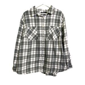Lauren Ralph Lauren Plaid Button Down Shirt Green Cotton Roll Tab Sleeve 3X